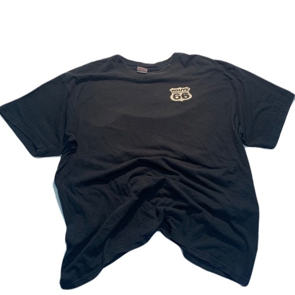 💙 Vintage 90s Route 66 Black Short Sleeve Tee Gildan Size XL - Picture 1 of 8